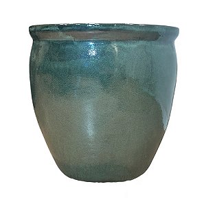 VASO VIETNAMITA CERÂMICA IMPORTADO ARGÉLIA MOSS GREEN GRANDE D65CM X A65CM
