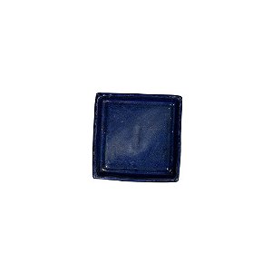 BANDEJA EM CERÂMICA QUADRADA ESMALTADA IMPORTADA AZULD15CM X A03CM