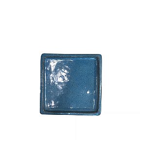 BANDEJA EM CERÂMICA QUADRADA ESMALTADA IMPORTADA AZUL TURQUESA D21CM X A03CM