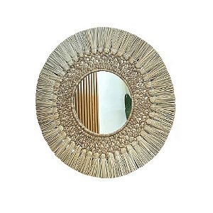 ESPELHO BOHO BALI KERTHA EM FIBRA NATURAL D70CM