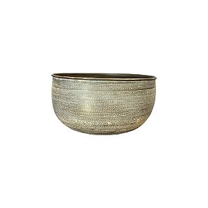 CENTRO DE MESA EM WHITE METAL MANDALAY D40 X A22CM