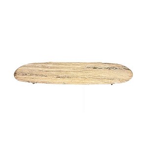 BANDEJA OVAL EM MÁRMORE ORYX IMPORTADA L70 CM X A06CM X P23CM