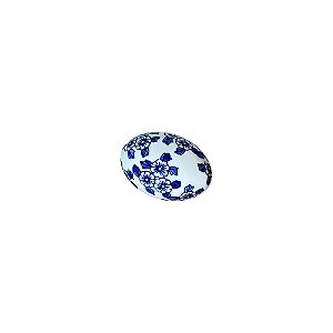 OVO EM PORCELANA AZUL E BRANCA KYOTO D06CM X A09CM