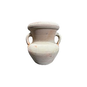 VASO MARROQUINO EM CERAMICA AREIA E ROSA