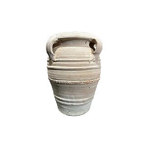 VASO MARROQUINO EM CERAMICA AREIA E ROSA