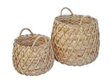 CONJ DE CESTOS DE FIBRA NATURAL - 2 PCS