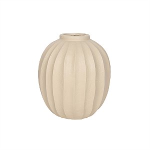 VASO DECORATIVO EM CERAMICA BEGE
