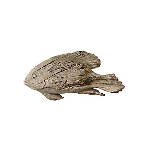 PEIXE DECORATIVO PARA PAREDE EM RESINA MARROM