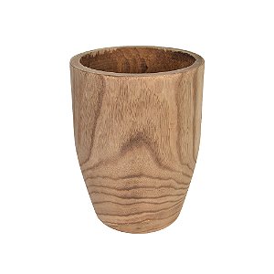 VASO DECORATIVO EM MADEIRA NATURAL