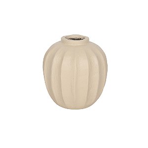 VASO DECORATIVO EM CERAMICA BEGE