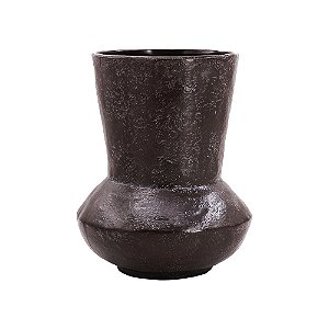 VASO DECORATIVO EM CERAMICA MARROM