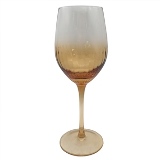 CONJ DE TACAS PARA VINHO BRANCO DE VIDRO DEGRADE DOURADO - 6