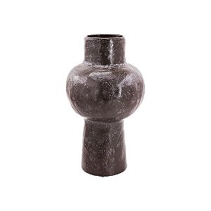 VASO DECORATIVO EM CERAMICA MARROM