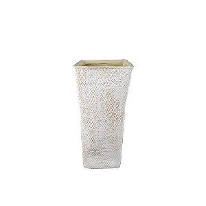 VASO DECORATIVO EM CERAMICA BRANCO