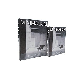 CJ DE LIVROS CAIXA MINIMALISM PRETO E BRANCO 2PCS