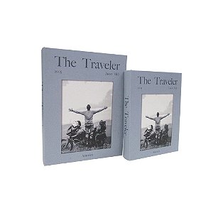 CJ DE LIVROS CAIXA THE TRAVELER AZUL 2PCS