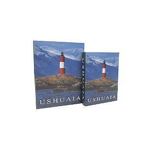 CJ DE LIVROS CAIXA USHUAIA AZUL 2PCS