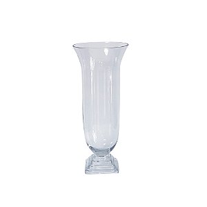 VASO DECORATIVO EM VIDRO TRANSPARENTE