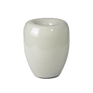 VASO DECORATIVO EM VIDRO CINZA CLARO