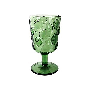 CJ DE TACAS EM VIDRO COM TEXTURA BOLHAS VERDE 6PCS - 260ML