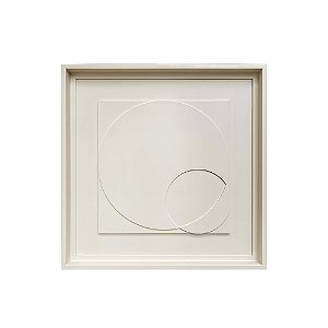 QUADRO DECORATIVO EM MDF BRANCO COM RELEVO
