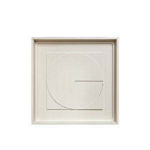 QUADRO DECORATIVO EM MDF BRANCO COM RELEVO