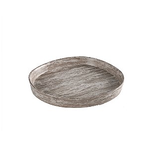 CENTRO DE MESA DECORATIVO EM CERAMICA CINZA MARMORIZADO