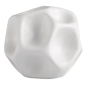 PECA DECORATIVA EM CERAMICA BRANCA