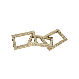 PECA DECORATIVA EM METAL DOURADO