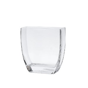 VASO DECORATIVO EM VIDRO TRANSPARENTE