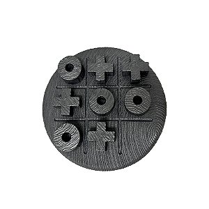 JOGO DA VELHA DECORATIVO EM CIMENTO PRETO