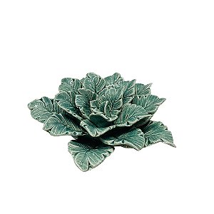 FLOR DECORATIVA EM CERAMICA VERDE
