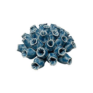 CORAL DECORATIVO EM CERAMICA AZUL
