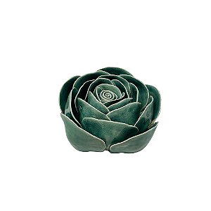 FLOR DECORATIVA EM CERAMICA VERDE