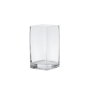 VASO DECORATIVO EM VIDRO TRANSPARENTE