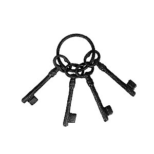 PECA DECORATIVA MOLHO DE CHAVES ANTIGAS EM FERRO PRETO