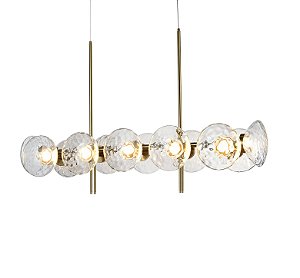 PENDENTE ELLA TRANSPARENTE E LATAO L31CM C123CM A73CM 12XLED 5W 2700K