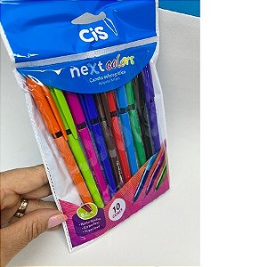 Caneta Esferográfica 0.7mm Next Colors Estojo c/ 10 CIS