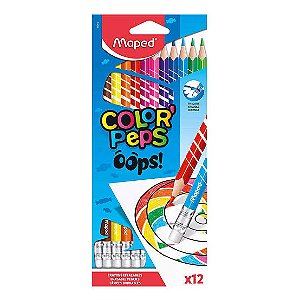 Lápis de Cor Apagável  color Pep's 12 cores Maped