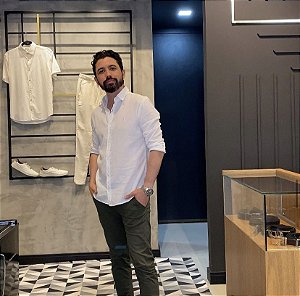 Camisa Ml Linho Slim Fit - BRANCA