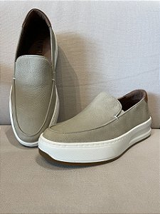 TÊNIS MASCULINO AREIA DETALHES TABACO EM COURO - Sneaker Legacy