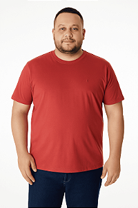 CAMISETA BÁSICA GOLA REDONDA LISA PLUS SIZE Melancia