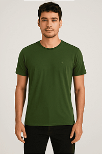 Camiseta Pima Premium Algodão Peruano - Verde Folha