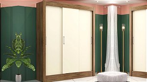 Guarda-Roupa Litoral - 3 Portas - Nature / OFF White - RODIAL