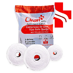 Compressa De Gaze Em Rolo (tipo Queijo) 13 Fios- Clean