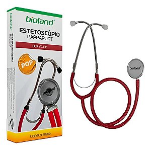 Estetoscópio Bioland E100D Duplo (adulto e infantil) Vinho