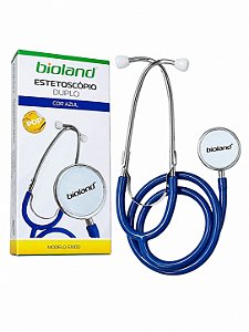 Estetoscópio Bioland E100D Duplo (adulto e infantil) Azul