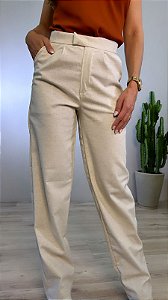 Calça alfaiataria neutral