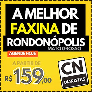 A melhor faxina de RONDONÓPOLIS a partir de R$159