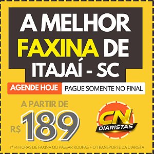 A Melhor Faxina de ITAJAÍ a partir de R$189